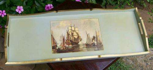 OLD WOODEN TRAY
