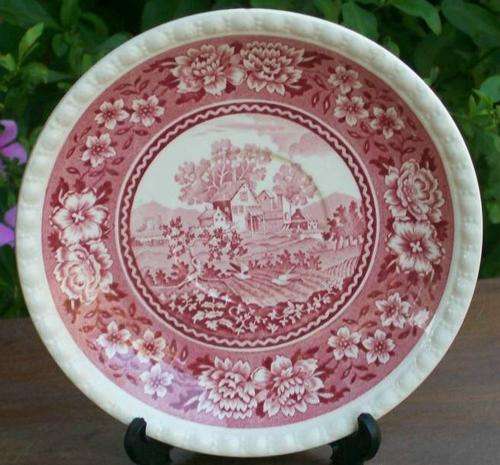 VINTAGE VILLEROY & BOCH SAUCER - RUSTICANA RED