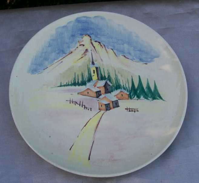 ITALIAN BALBOA HAND PAINTED ORIGINAL PLATE BY FERRETTI