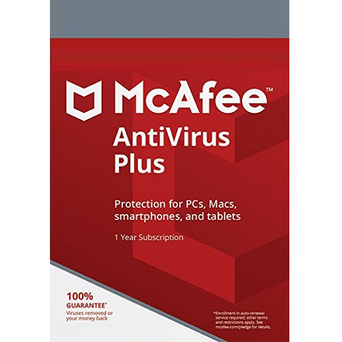 McAfee Antivirus PLUS 2021  | 1 YEAR | 10 DEVICES | Supports Windows + Mac + Andriod + IOS