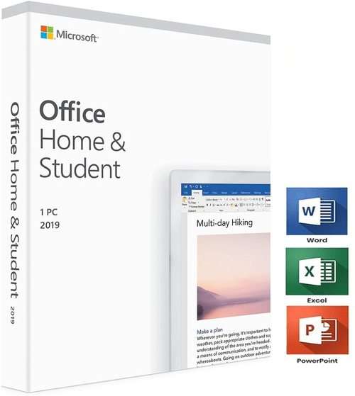 Office 2019 Home and Student | Links to Microsoft account | LIFETIME ACTIVATION | 32 and 64 Bit