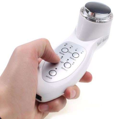 Ultrasonic 7 LED Photon Lights Sonic Lifting Face Lift Care Skin Cleaner Wrinkle Remover