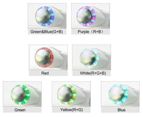 Ultrasonic 7 LED Photon Lights Sonic Lifting Face Lift Care Skin Cleaner Wrinkle Remover