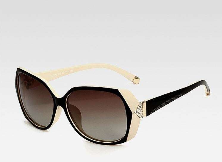 New Luxury Retro TR90 Large Sun glasses Polarized Carved Diamond Ladies Women Sunglasses