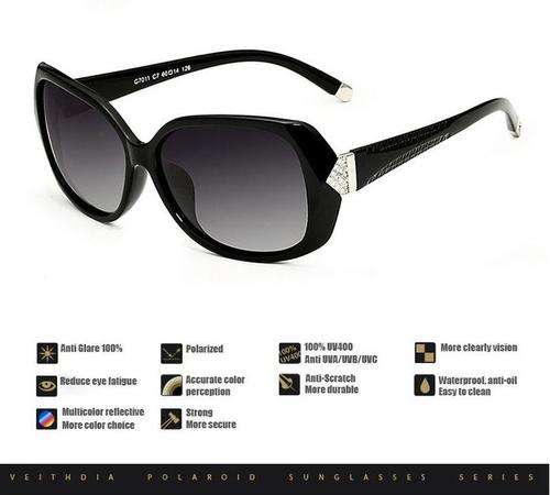 Quality Luxury Large Sunglasses Polarized  for Ladies