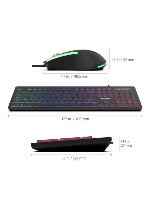 Philips G264 wired Keyboard and Mouse combo