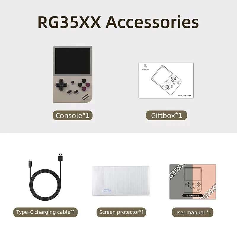 Anbernic RG35XX Retro Handheld Gaming Console 64GB - Grey