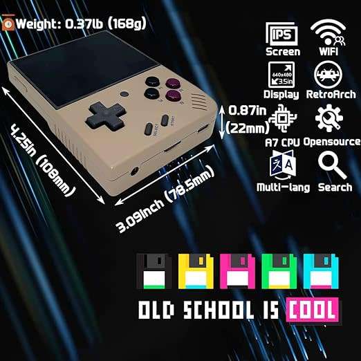 Miyoo Mini+ V3 Plus: 3.5-Inch Retro Handheld Game Console - Classic Retro 64 Gb