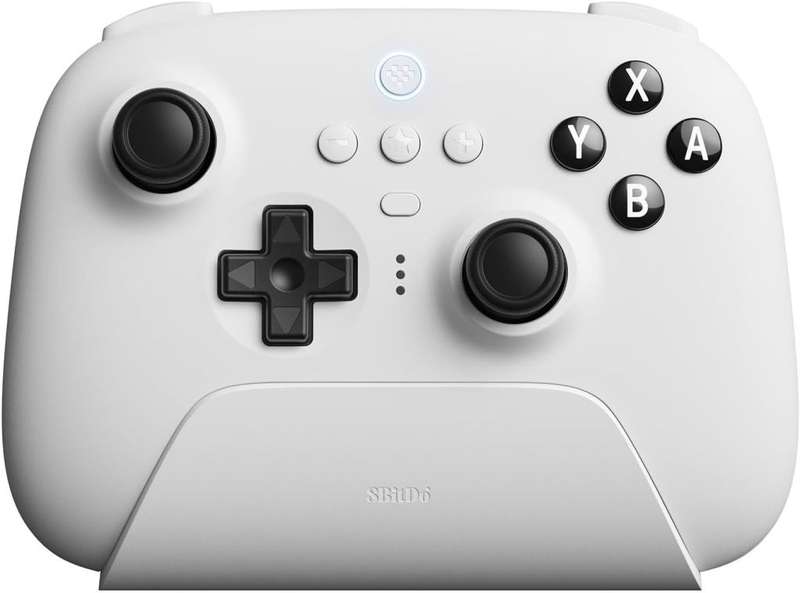 8BitDo Ultimate Bluetooth & 2.4g Controller with Charging Dock for Switch and Windows - White