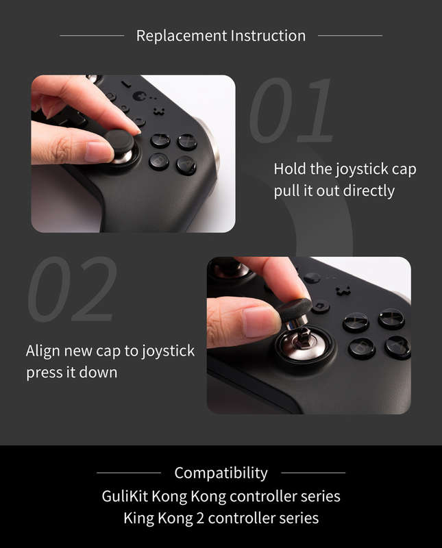 Gulikit KingKong 2 Pro Ring Thumbstick Kit - 2 Colours