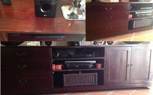 Beautiful dark wood Derakera plasma unit