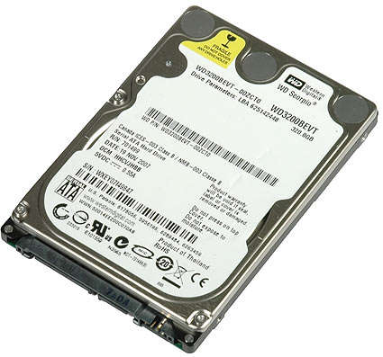 WESTERN DIGITAL 320 GB SATA HARDDRIVE -LAPTOP
