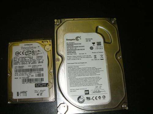 Joblot 2 x Harddrives-Desktop 250 gb,Laptop 20 gb