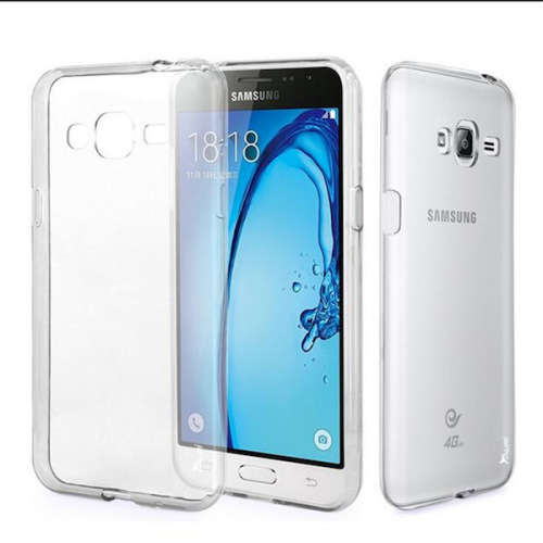 Clear Transparent TPU Gel Protective Cover Case for Samsung J1 Mini