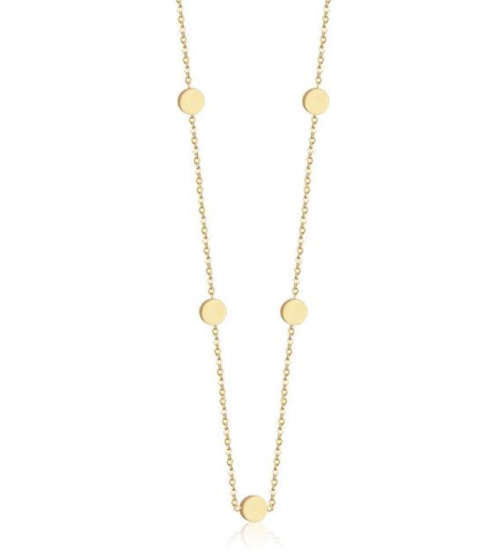 18k Gold Plated Stainless Steel Geometric Circle Necklace