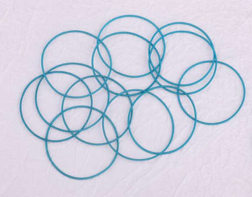 Mint Blue Stretchies - Guitar String Coil Bracelets - Set of 10