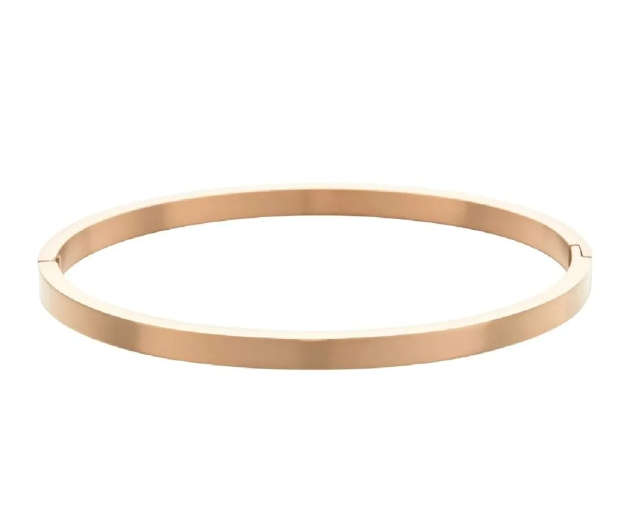 Gorgeous Solid Rose Colour Stainless Steel Bangle in High Quality Jewellery Gift Box