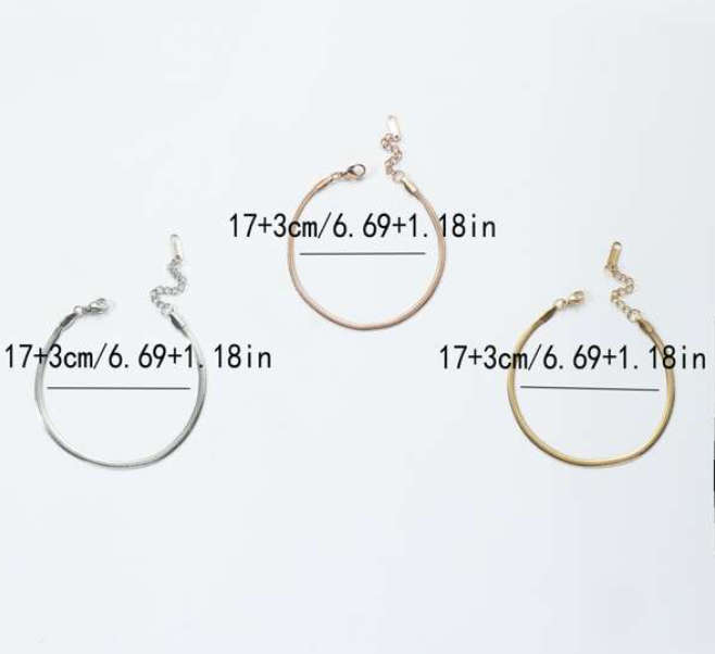 Gold, Rose Gold and Silver Trio Set Colour Stainless Steel Bracelets in high quality jewellery Gift