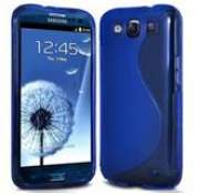 Samsung S3 Blue S Line TPU Cover Case including Screen Guard