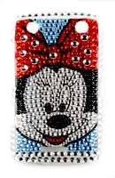 Minnie Rhinestone Cover Case for BlackBerry 9380 including Screen Guard