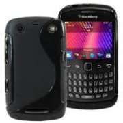 Black TPU S Line Cover Case for BlackBerry 9360 including Screen Protector