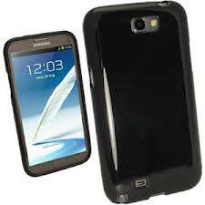 Samsung Galaxy Note 2 / II N7100 - Gloss Black Silicon Cover Case