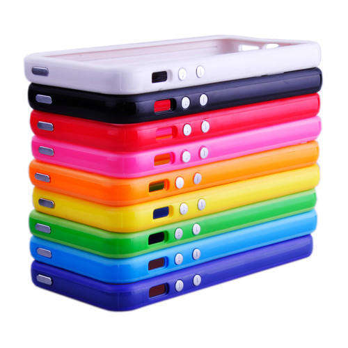 iPhone 5 Bumper Case including Screen Guard colours: red yellow light blue green and purple avail