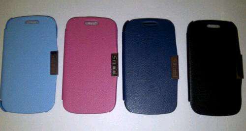 Samsung S3 Mini Flip Cases available in Sky blue, Navy Blue and Black