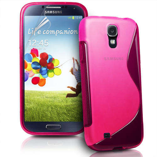 Pink S Line Wave Gel Case Cover For Samsung Galaxy S4 IV i9500