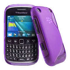 Purple Streamline TPU Cover Case for BlackBerry Curve 9320 + 2 Screen Protectors