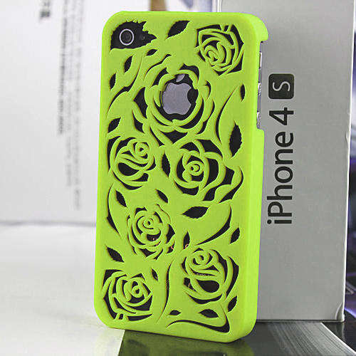 Green Rose Design Case for iPhone 4 / 4s