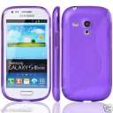 Purple S-Line Gel Cover for Samsung Galaxy S3 Mini i8190 SIII Mini + Screen Protector