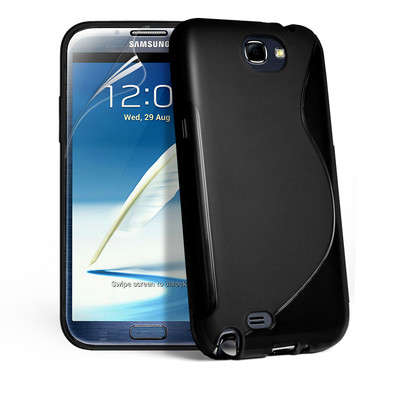 Black Streamline Case Cover for Samsung Galaxy Note 2 / N7100