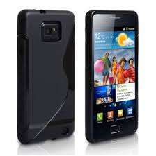 Black Streamline Case Cover for Samsung Galaxy S2 I9100 + Screen Protector