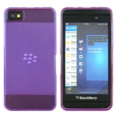Purple Matte Cover Case for BlackBerry Z10 + Screen Protector