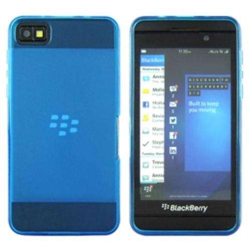 Blue Matte Cover Case for BlackBerry Z10 + Screen Protector