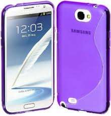Purple S Line Cover Case for Samsung Galaxy Note 2 N7100