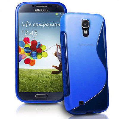 Blue S Line Wave Gel Case Cover for Samsung Galaxy S4 IV i9500