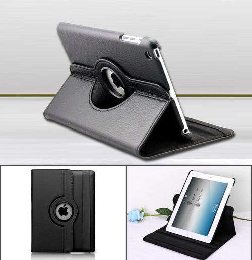Black iPad 2 3 and 4 360 Degree Rotating Case
