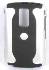 Black and Silver Dual Cover Case for BlackBerry Bold 9000