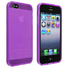 Purple Frosted iPhone 5/ 5s Frosted TPU Cover Case + FREE Screen Protector