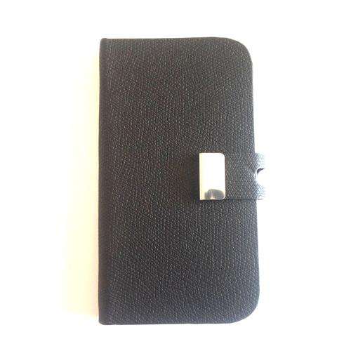 Black Magnetic Flip Card Wallet Case Cover Stand for Samsung Galaxy S3 Mini i8190 + Screen Protector