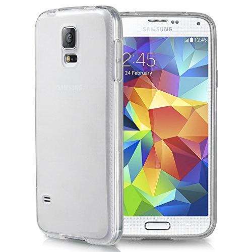 Clear Frosted TPU Case for Samsung Galaxy S5 mini G800 + Screen Protector