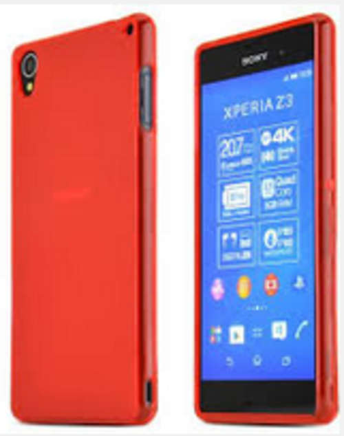 Red Frosted Sony Xperia Z3 Cover Case + Screen Protector