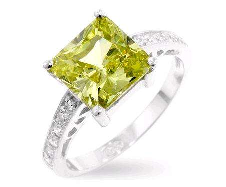 [[ 2.20ct ]] Ladies Canary Yellow Filigree Ring * .925 STERLING SILVER * FILIGREE **  VALENTINES "
