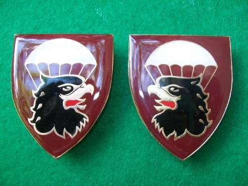 44 Para Brigade HQ pair Shoulder Flashes ( pins intact )