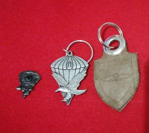2 x 1 PARACHUTE BATTALION KEYRINGS and PIN