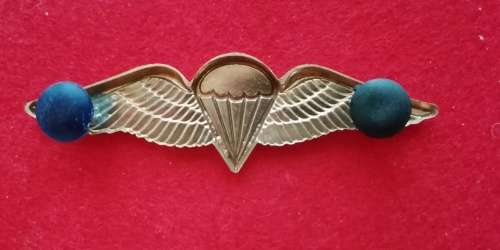 SA PARACHUTE BASIC PARATROOPER WINGS - PINS INTACT
