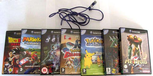 Lot of 7 Nintendo Gamecube games... Rare titles! Zelda, Pokemon, Mario Kart, GBA cable