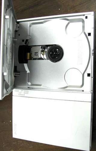Chipped Silver PS2 console